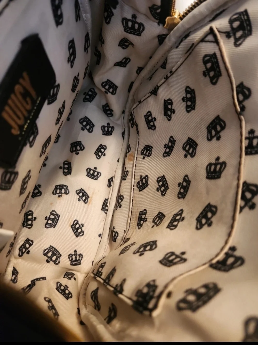 Juicy Couture Black Mini Backpack with Gold Accent